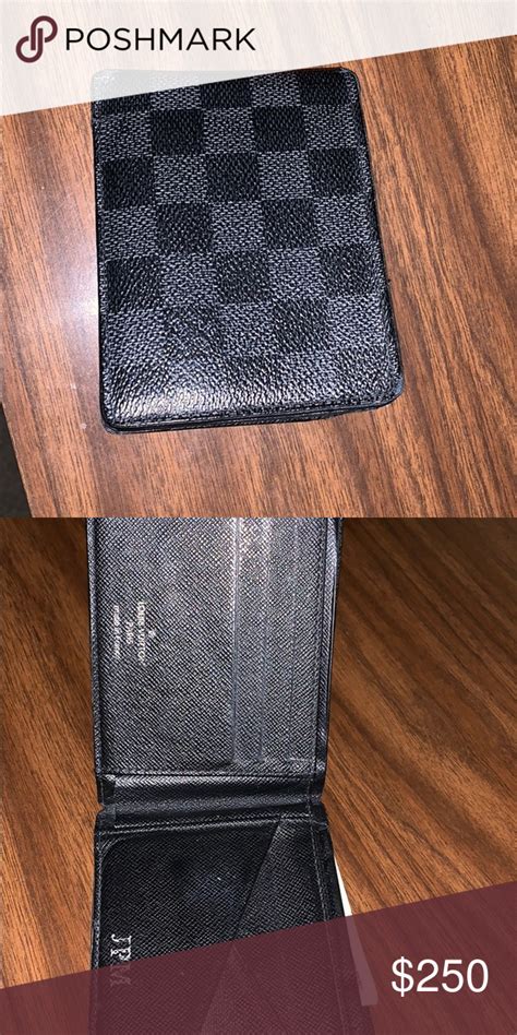 louis vuitton gray checkered wallet